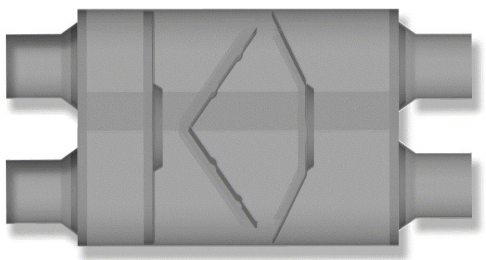 LT2552 2.5"-2.5" Dual-Dual 4"x9" Oval-13"-19" 4"x9" oval